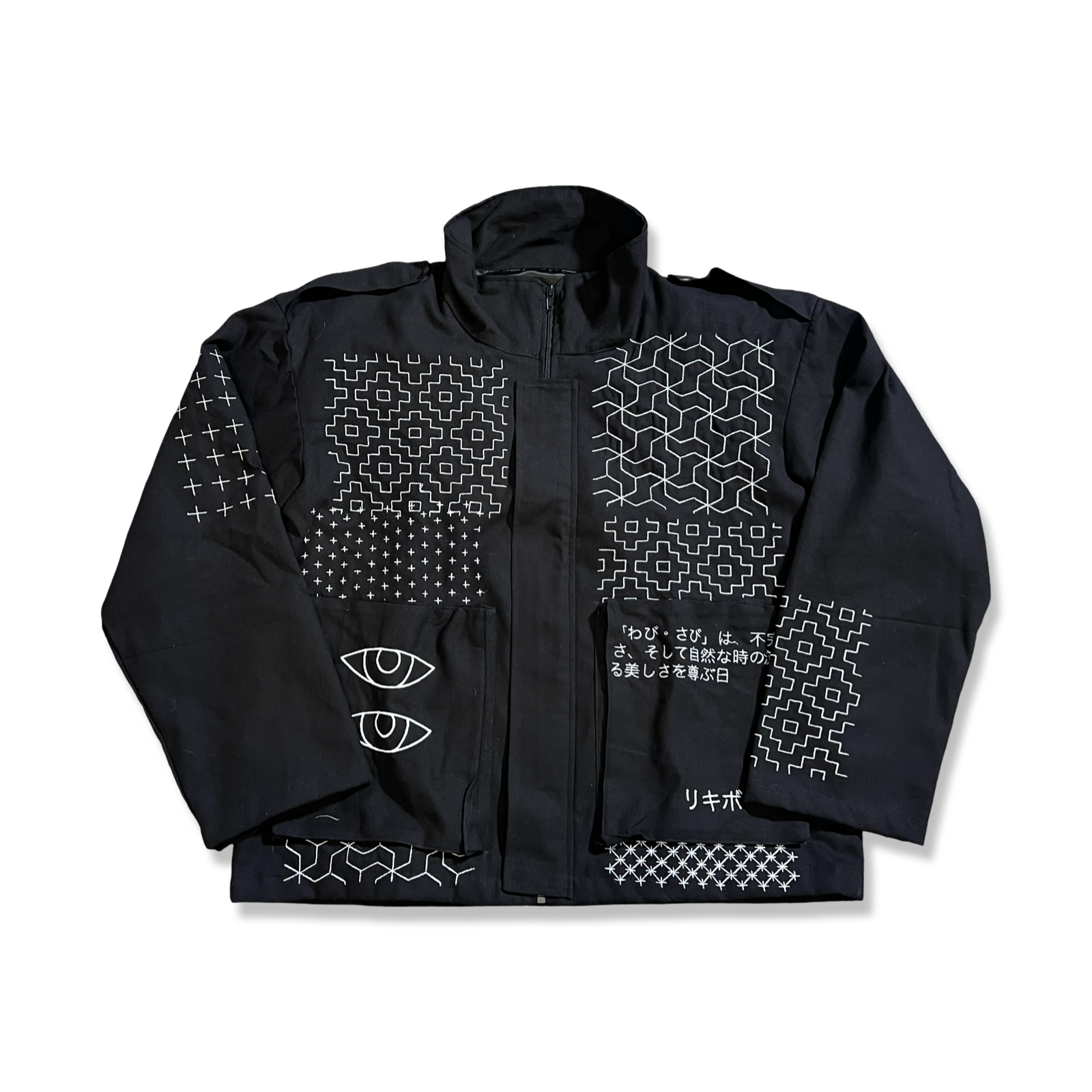Black Canvas cropped Jacket